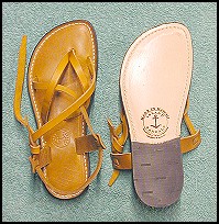 Gold Latago Leather Sandal - Womens handmade leather sandals - all sandals at islandsandals.com are handmade with quality leather